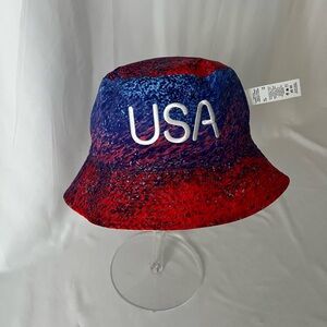 NWT Nike Reversible Blue Red White Dynamic USA bucket Y2K Hat adult Unisex S/M